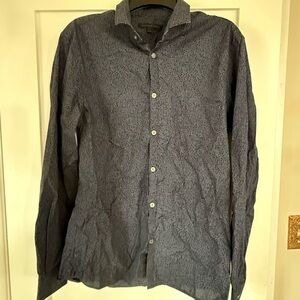 John Varvatos Cheetah Print Button Down Shirt